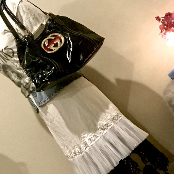 Gucci Handbags - 💥RARE STYLE: Gucci Dialux Britt Medium Tote🖤❤️💚